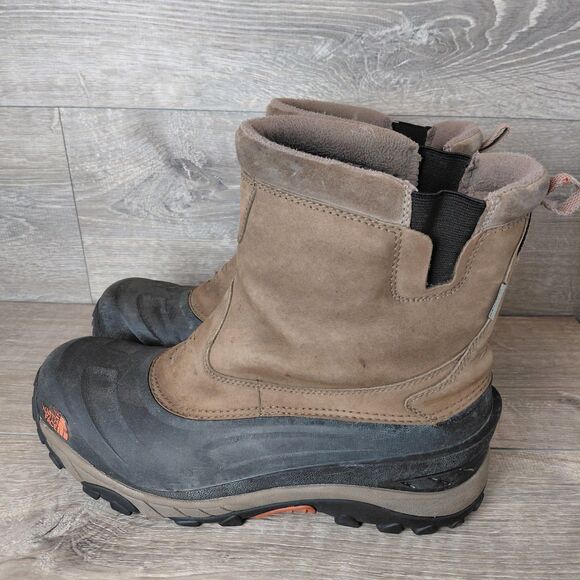 The North Face Chilkat Brown Leather Waterproof Insulated Snow Boots Men Size 12 main image 8